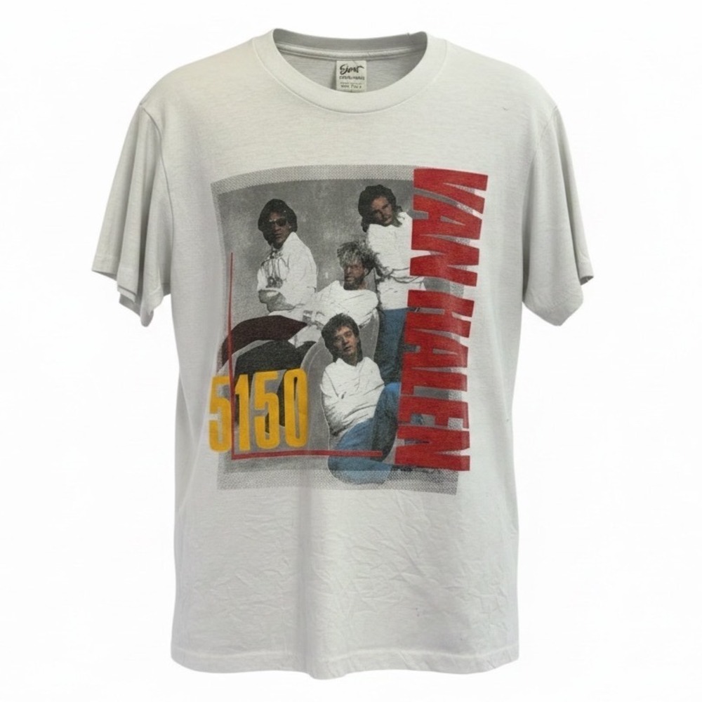 Vintage 1986 Van Halen 5150 North American Tour T- Shirt Sz Large Ebert USA (H3)